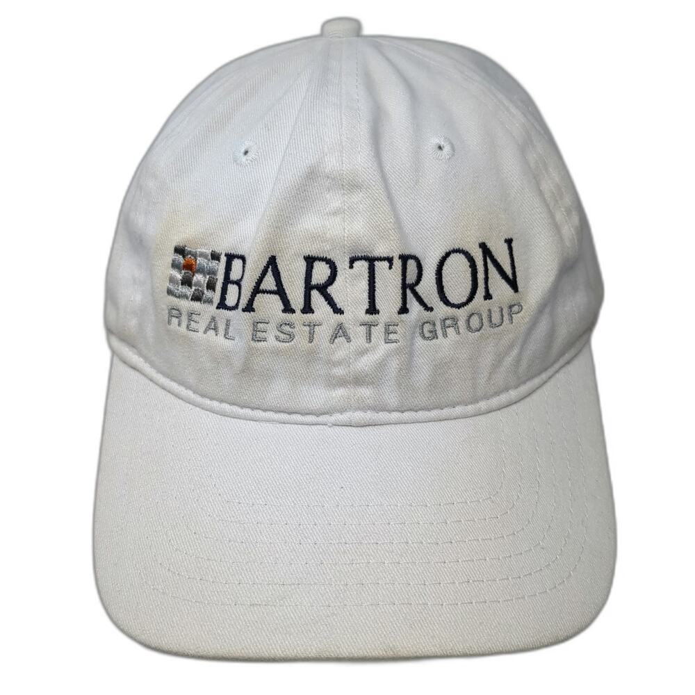 Port & Company Baseball Cap White One Size Bartron Real Estate Group Cotton Hat